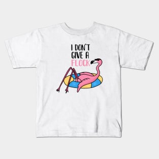 Funny Flamingo, I Don't Give a Flock, Tropical Kids T-Shirt